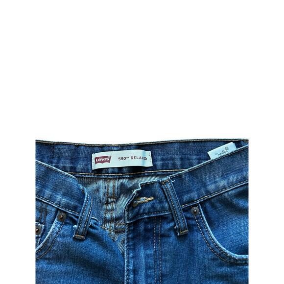 Levi’s Boys 550 Relaxed Jeans Size 14 Regular Medium Wash Denim 27x27 - Picture 2 of 4
